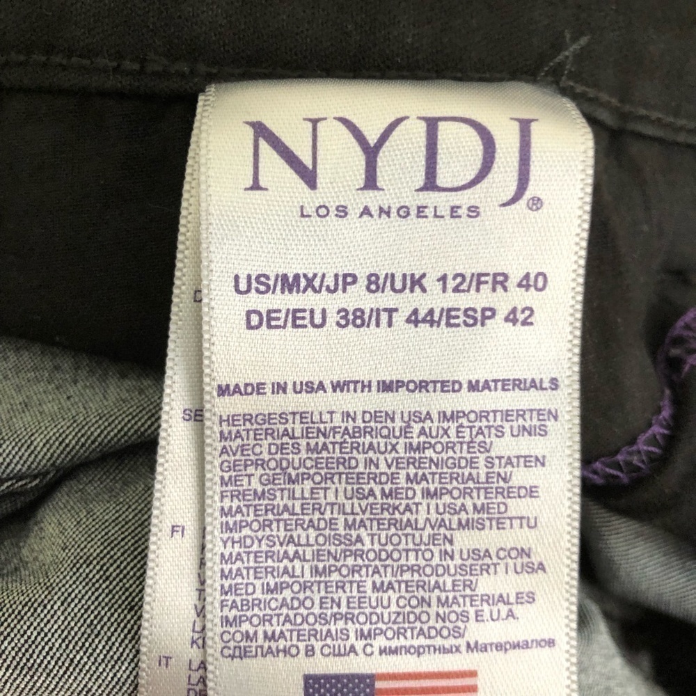 NYDJ Alina Legging Liftxtuck Black 8 Long - Picture 5 of 14